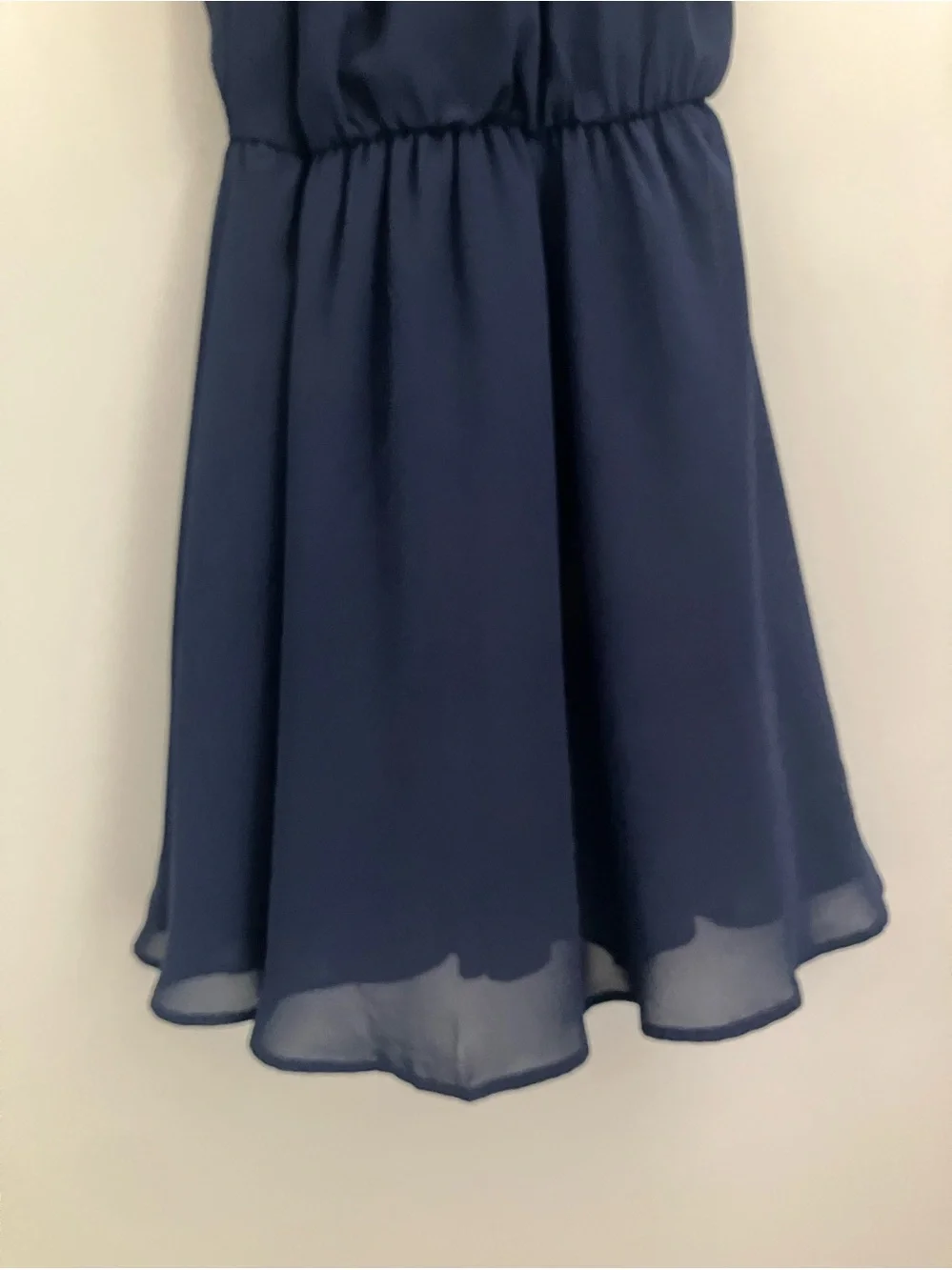 LUSH Navy Blue Fit and Flare Light Weight Tank Dress Size S